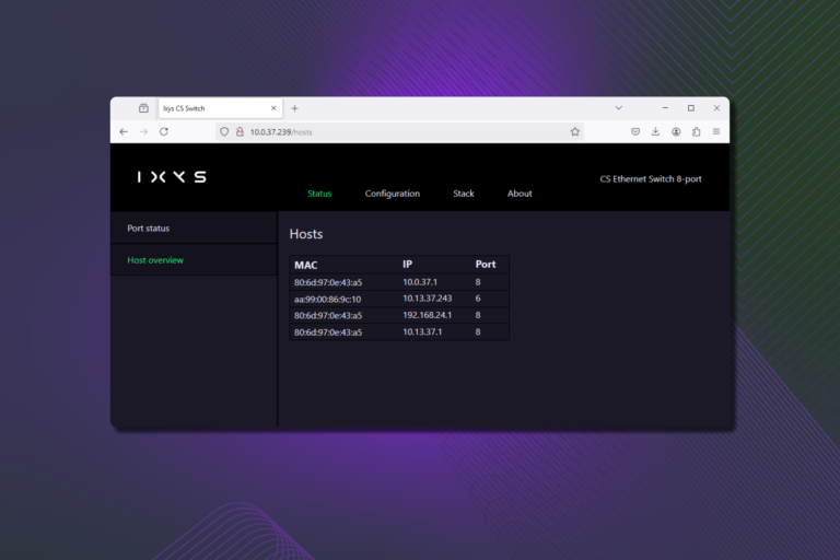 Release firmware version 16 for Ethernet Switch