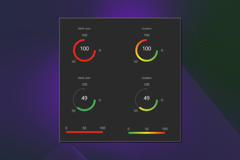 Improved linear and circular gauges in VJU Studio 3.0