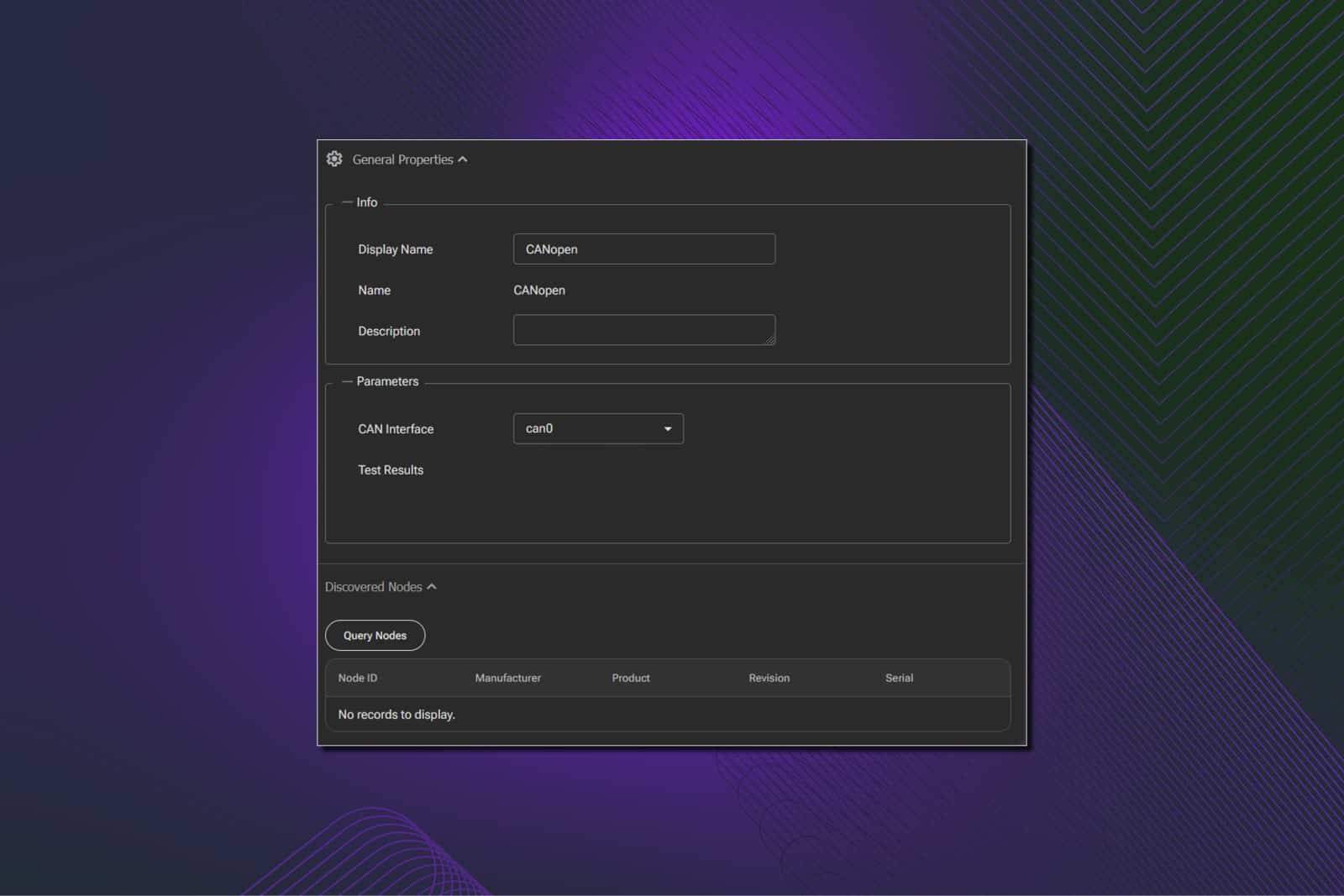 CANopen node in VJU Studio