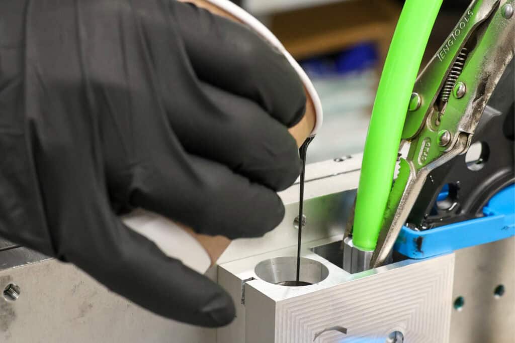 A test showing moulding compound of very high quality.