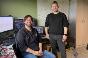 Tomas Royal Choat and Otto Nessa Ljosdal, Ixys engineers and co-authors of the scientific article on underwater ROV controllability and design optimization.