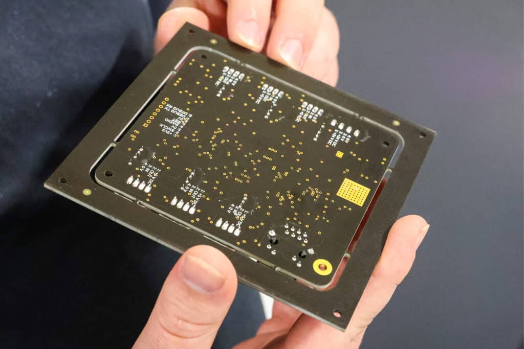 Ixys manual check at the PCB assembly line