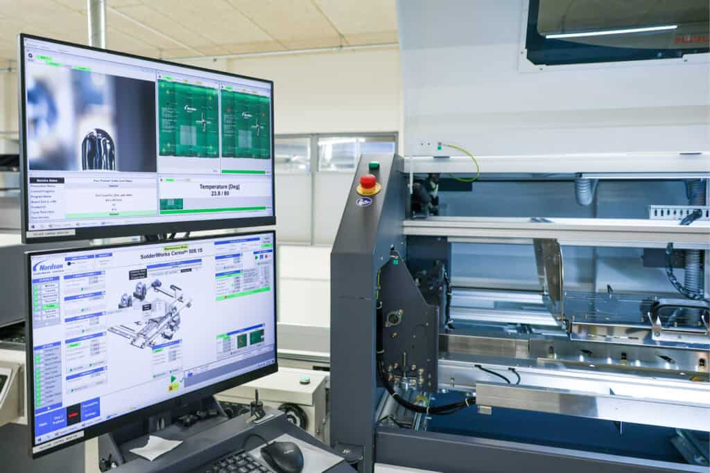 selective soldering machine at Ixys PCB assembly line