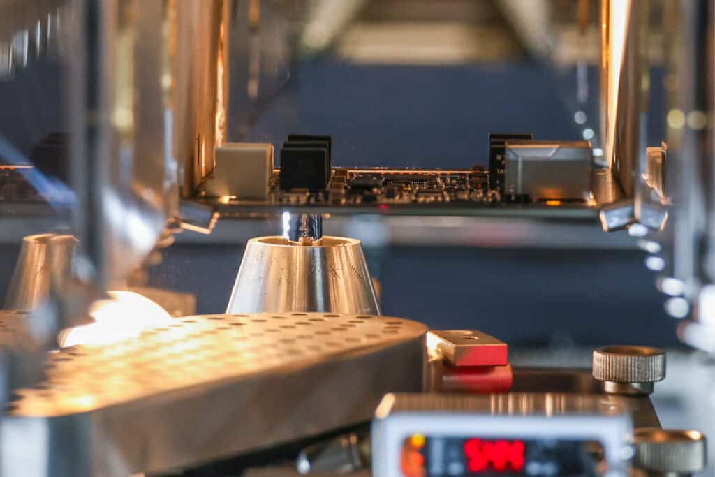 Selective soldering machine in Ixys PCB assembly line